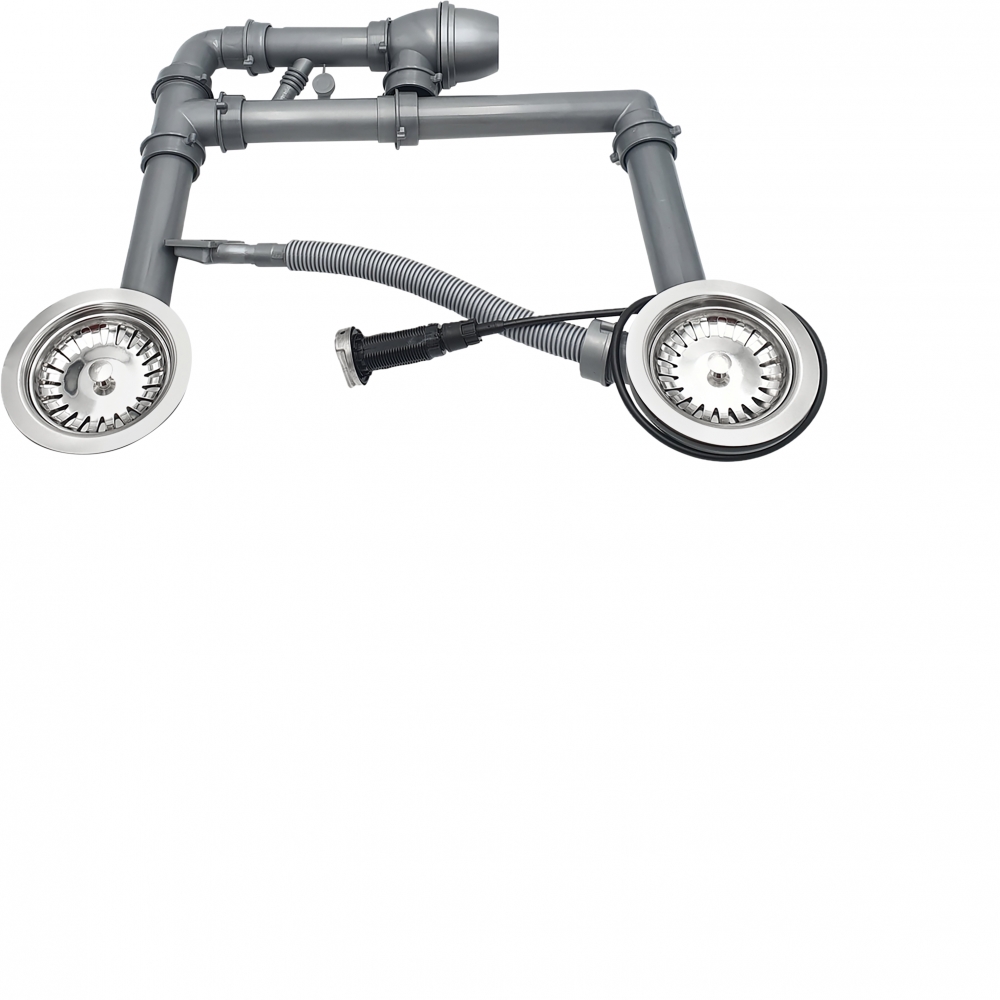 VIDAGE AUTO EVIER INOX 2CUVES D90MM VIDAGE AUTO EVIER INOX 2CUVES D90MM