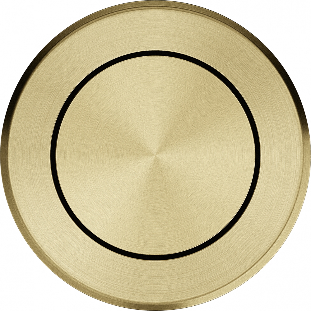 Push knob round gold