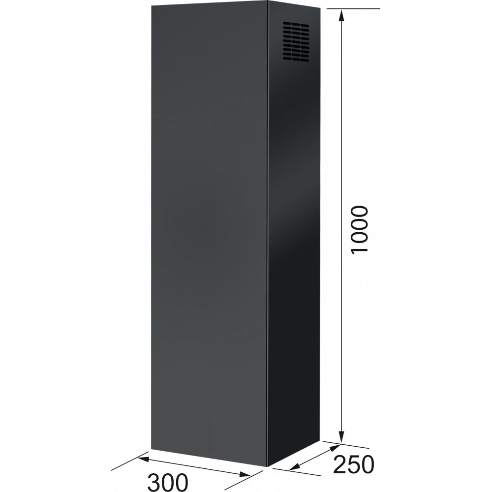 Rallonge de cheminée noire 990 mm