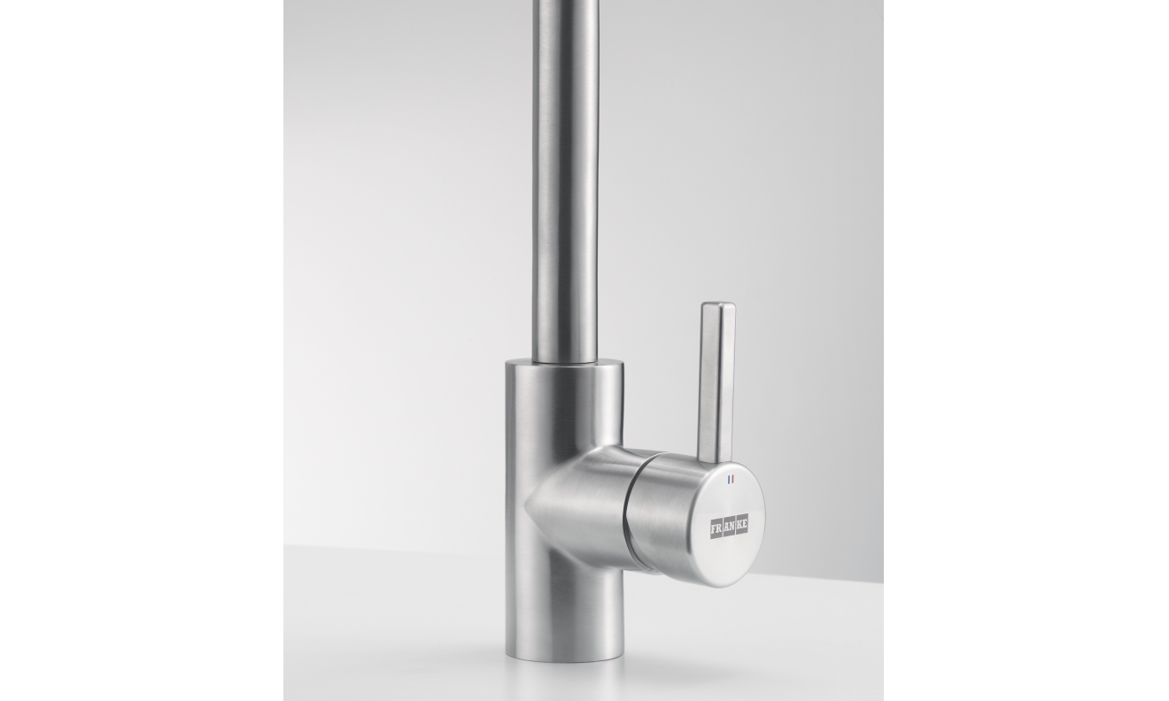 Robinet, Kubus , Goulot mobile, Acier in