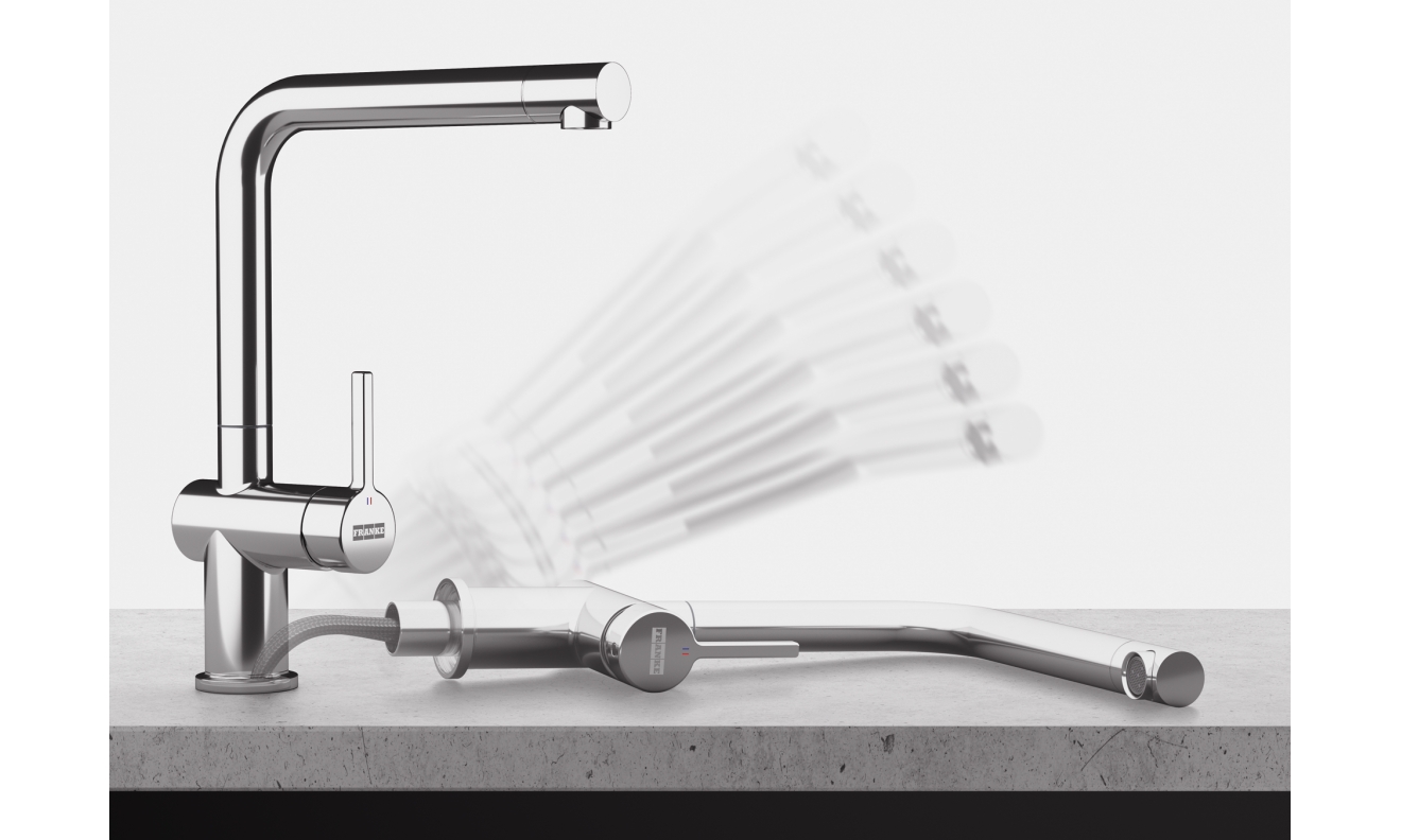 Tap Active L window swivel spout CHR