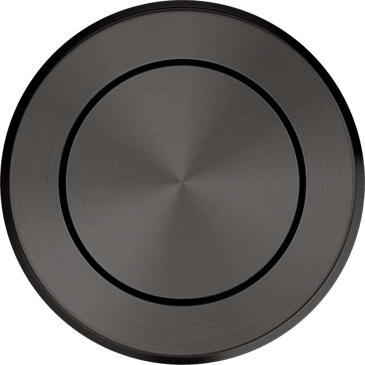 BOUTON PUSH ROND INOX ANTHRACITE D35MM