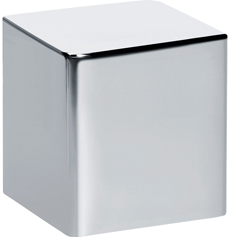 BOUTON ROTATIF CARRE CHROME D18/22MM