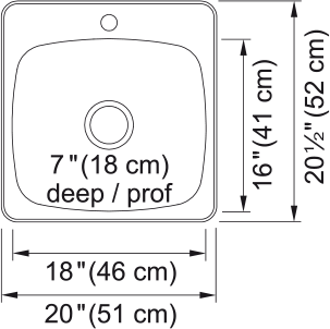 Reginox Drop In Sink - RSL5251-1