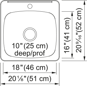 Steel Queen Drop In Sink QSLA2225-8-4