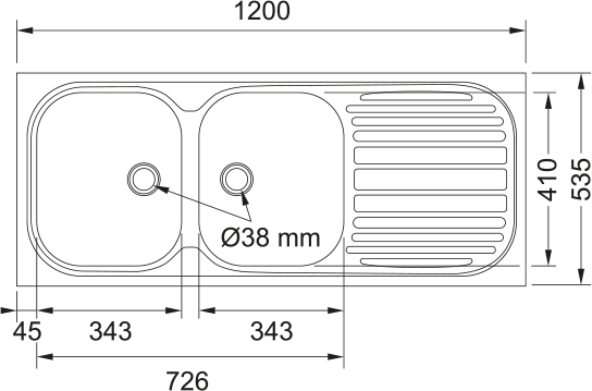 Trendline 721 DEB 1200x535mm