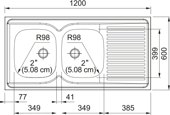  MAL 721-1200 BOIS BONDE 70MM