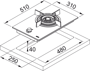 PIANO FHCR 301 1TC HE BK C