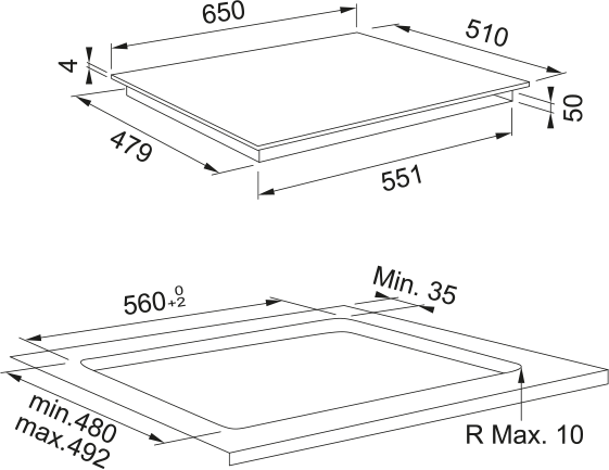 Maris Induction Hob 65cm