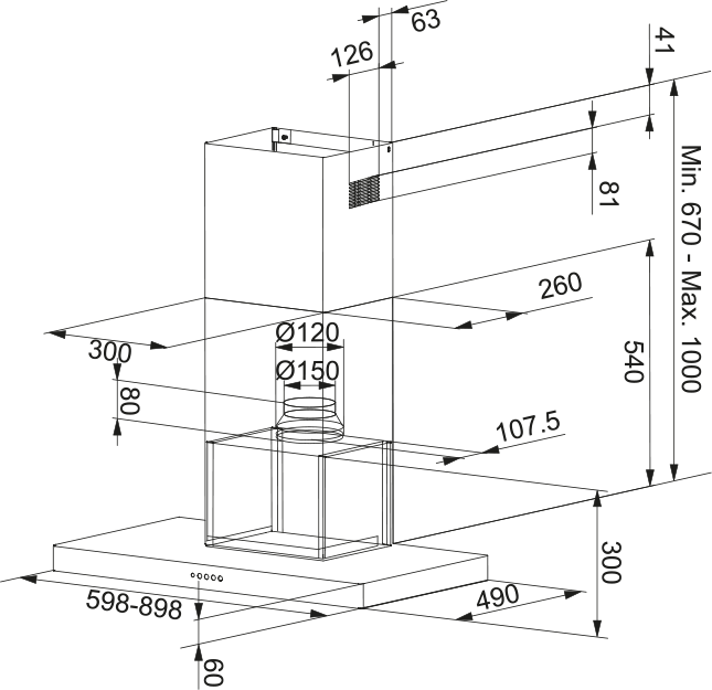 Hotte FDF 9054 I XS - CH