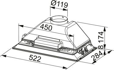 Abzugshaube FBI 522 XS CH