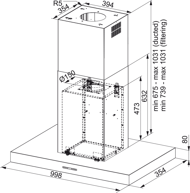 Hotte FDB 10078 Sil-K I XS - CH