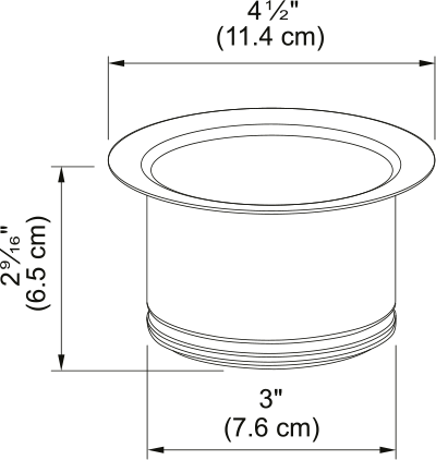 Waste Disposer Flange - WDFLANGE-EX-WH