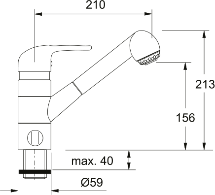 Arm  271-1 Brause Oben HD Chrom