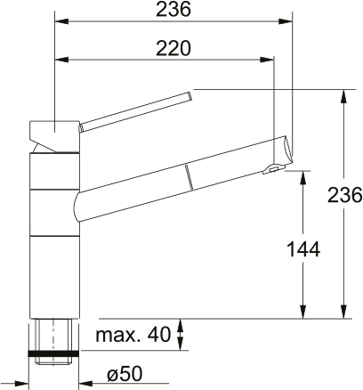 Arm Ozone Zug Oben HD Chr+Steingrau