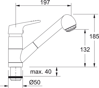 Arm 470-1 Brause Oben HD Chr.+Saha