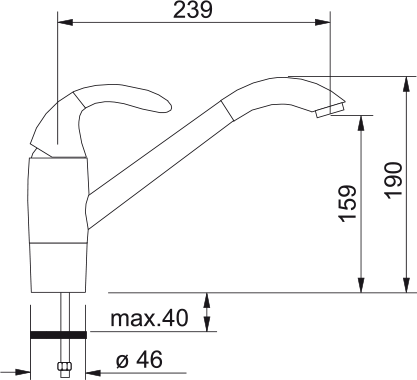 Arm 810 Schwenk Oben HD Chrom