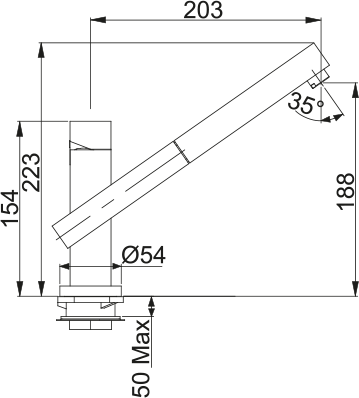 Arm Polyedro Zug Oben HD chrom