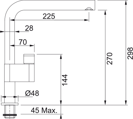 Rob Grammy fixe latéral HP acier inox
