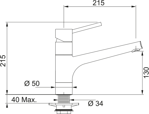 Tap Mambo spout top HP chrome 2014