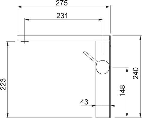 Tap CRYSTAL swivel side HP SSO EU