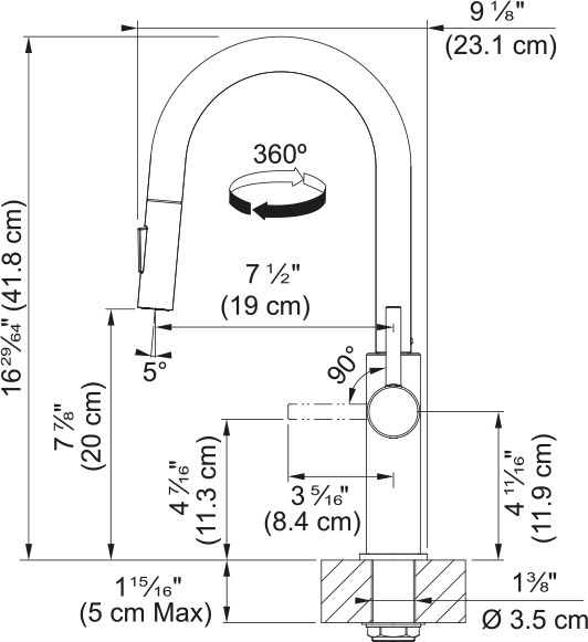 Maris Lario Prep Faucet - LAR-PR-SNI