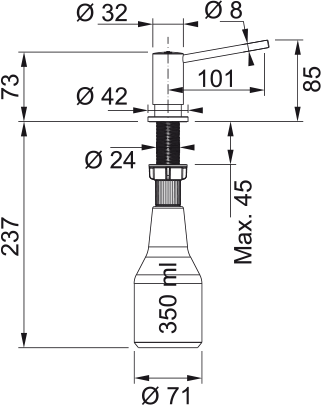 Distributeur de produit à vaisselle