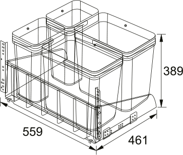 Sorter 700-60 M 2x8l, 2x18l