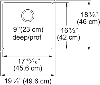 Kindred Brookmore Undermount Sink - BSU1820-9N Stainless steel