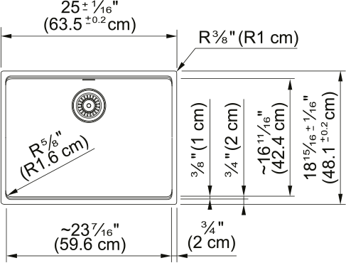 FRANKE Maris Undermount Sink - MAG11023ADA-CHA Granite
