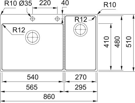 Lavello multifunzione in acciaio inox Franke Box Center - Italiano 