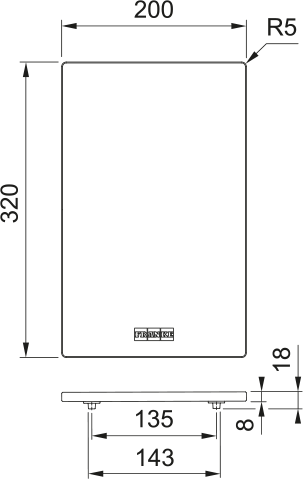 Planche bambou 200x320x18mm