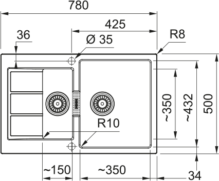 Franke Sirius 2.0 S2D 651-78 Tectonite | Zlewozmywak kuchenny