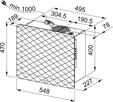 Haube Impress 603 GE,60cm, FRANKE