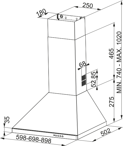 Wandhaube FDL 664XSL0