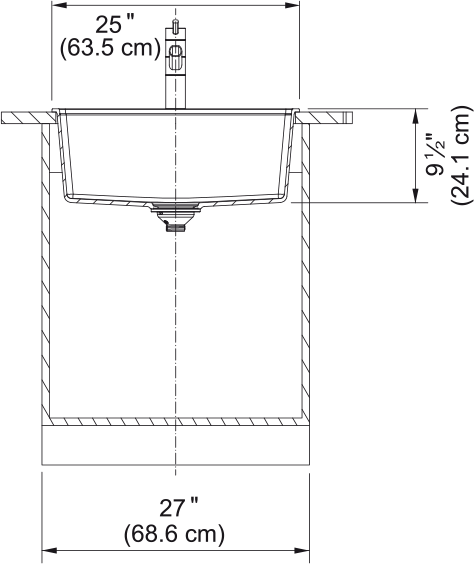 Maris Topmount Sink - MAG61023-ONY