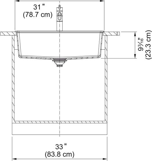 Maris Topmount Sink - MAG61029-SHG-S