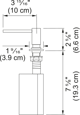 Spülmitteldispenser, Centinox, Edelstahl