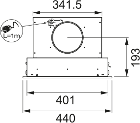 Galaxy Plus FGPL 1000 Plafond Inox Galaxy Plus FGPL 1000 Plafond Inox